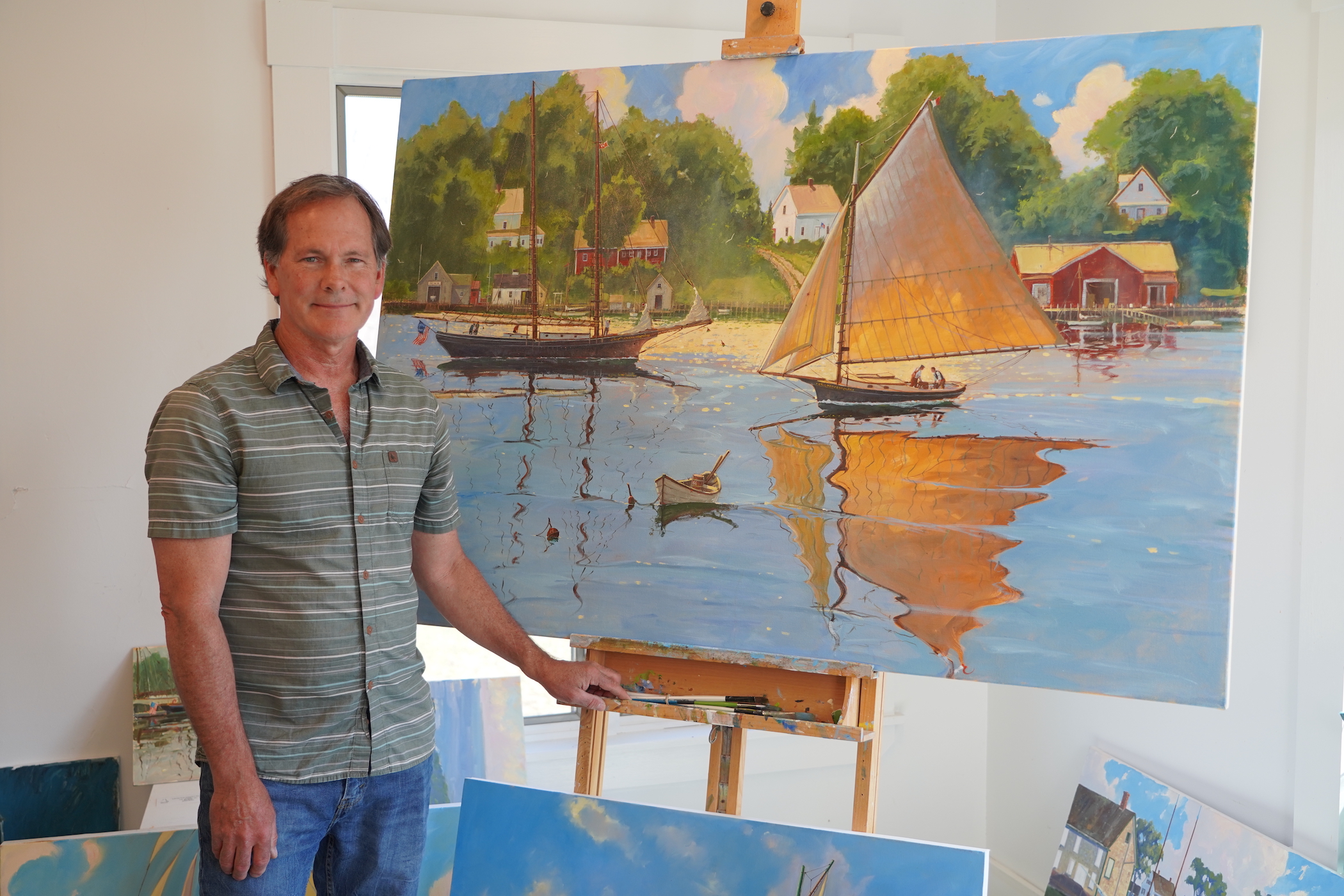 Brad Betts Chosen As Artist For Maine Boat And Home Show Poster Maine Boats Homes And Harbors